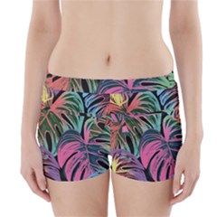 Leaves Tropical Jungle Pattern Boyleg Bikini Wrap Bottoms by Simbadda