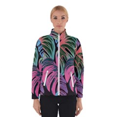 Leaves Tropical Jungle Pattern Winter Jacket by Simbadda