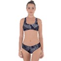 Black Cat Full Moon Criss Cross Bikini Set View1