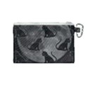 Black Cat Full Moon Canvas Cosmetic Bag (Medium) View2