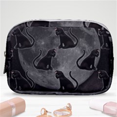 Black Cat Full Moon Make Up Pouch (small) by bloomingvinedesign