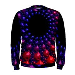 Red Purple 3d Fractals                   Men s Sweatshirt by LalyLauraFLM