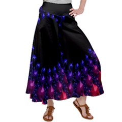 Red Purple 3d Fractals                 Satin Palazzo Pants