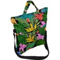 Tropical leaves                   Fold Over Handle Tote Bag View1