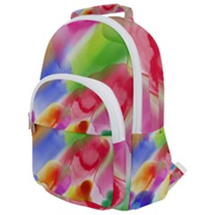 Colorful Watercolors                 Rounded Multi Pocket Backpack by LalyLauraFLM