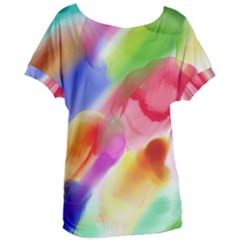 Colorful Watercolors                  Women s Oversized Tee by LalyLauraFLM