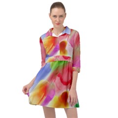 Colorful Watercolors                      Mini Skater Shirt Dress by LalyLauraFLM