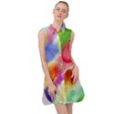 Colorful watercolors                       Sleeveless Shirt Dress View1