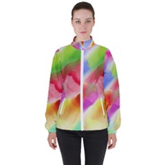 Colorful Watercolors                    High Neck Windbreaker (women) by LalyLauraFLM