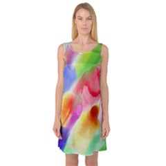 Colorful Watercolors                    Sleeveless Satin Nightdress by LalyLauraFLM