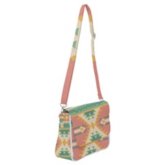 Shapes In Pastel Colors                 Shoulder Bag With Back Zipper by LalyLauraFLM