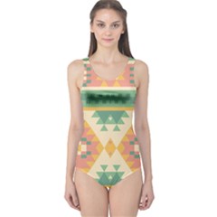 Shapes In Pastel Colors                     Women s One Piece Swimsuit by LalyLauraFLM