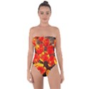 Orange tulips at the Commons Tie Back One Piece Swimsuit View1