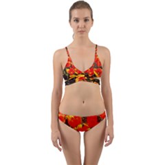 Orange Tulips At The Commons Wrap Around Bikini Set by Riverwoman