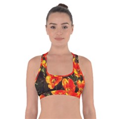 Orange Tulips At The Commons Cross Back Sports Bra by Riverwoman