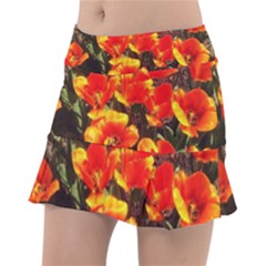 Orange Tulips At The Commons Tennis Skirt by Riverwoman