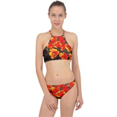 Orange Tulips At The Commons Racer Front Bikini Set by Riverwoman