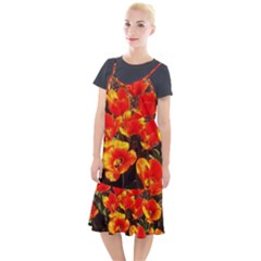 Orange Tulips At The Commons Camis Fishtail Dress by Riverwoman