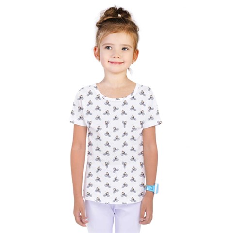 Cycling Motif Design Pattern Kids  One Piece Tee by dflcprintsclothing