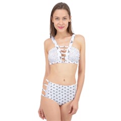 Cycling Motif Design Pattern Cage Up Bikini Set by dflcprintsclothing