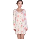 pink flowers pattern spring nature Long Sleeve Nightdress View1