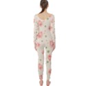 pink flowers pattern spring nature Long Sleeve Catsuit View2