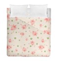 pink flowers pattern spring nature Duvet Cover Double Side (Full/ Double Size) View1