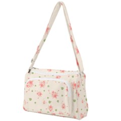 Pink Flowers Pattern Spring Nature Front Pocket Crossbody Bag by TeesDeck