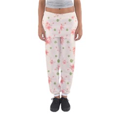 Pink Flowers Pattern Spring Nature Women s Jogger Sweatpants by TeesDeck