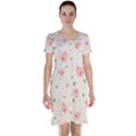 pink flowers pattern spring nature Short Sleeve Nightdress View1