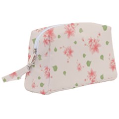 Pink Flowers Pattern Spring Nature Wristlet Pouch Bag (large) by TeesDeck