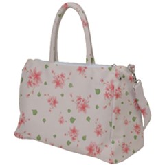 Pink Flowers Pattern Spring Nature Duffel Travel Bag by TeesDeck