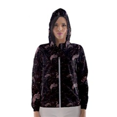 Cats Pattern Women s Hooded Windbreaker