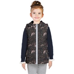 Cats Pattern Kids  Hooded Puffer Vest