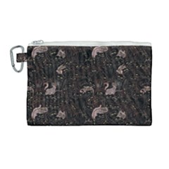 Cats Pattern Canvas Cosmetic Bag (large) by bloomingvinedesign