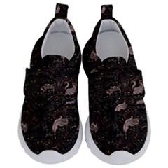 Cats Pattern Kids  Velcro No Lace Shoes by bloomingvinedesign