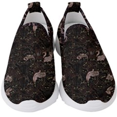 Cats Pattern Kids  Slip On Sneakers by bloomingvinedesign