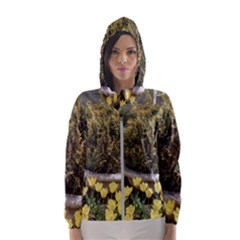 Columbus Commons Yellow Tulips Women s Hooded Windbreaker by Riverwoman