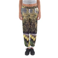 Columbus Commons Yellow Tulips Women s Jogger Sweatpants by Riverwoman