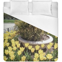 Columbus Commons Yellow Tulips Duvet Cover (king Size) by Riverwoman