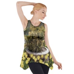 Columbus Commons Yellow Tulips Side Drop Tank Tunic by Riverwoman