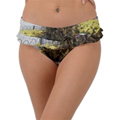 Columbus Commons Yellow Tulips Frill Bikini Bottom by Riverwoman