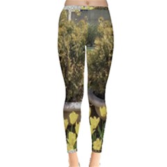 Columbus Commons Yellow Tulips Inside Out Leggings by Riverwoman