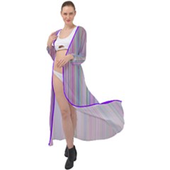 Broken Tv Screen Rainbow Maxi Chiffon Beach Wrap by dressshop