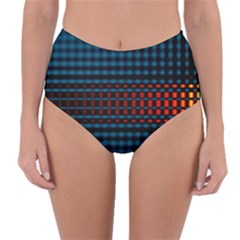 Signal Background Pattern Light Texture Reversible High-waist Bikini Bottoms by Sudhe