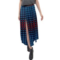 Signal Background Pattern Light Texture Velour Split Maxi Skirt