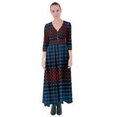 Signal Background Pattern Light Texture Button Up Maxi Dress by Sudhe