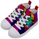 Fractal Artwork Abstract Background Kids  Mid-Top Canvas Sneakers View2