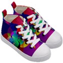 Fractal Artwork Abstract Background Kids  Mid-Top Canvas Sneakers View3