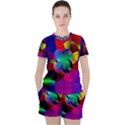 Fractal Artwork Abstract Background Women s Tee and Shorts Set View1